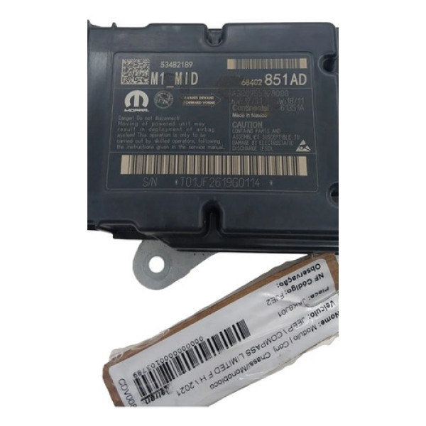 Modulo Deflagrado Original Jeep Compass Limited 21  53482189 Preto