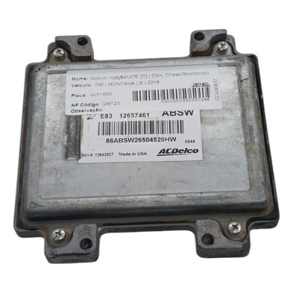 Modulo De Injeção Gm Montana Ls 1.4 Flex 2016  12657461