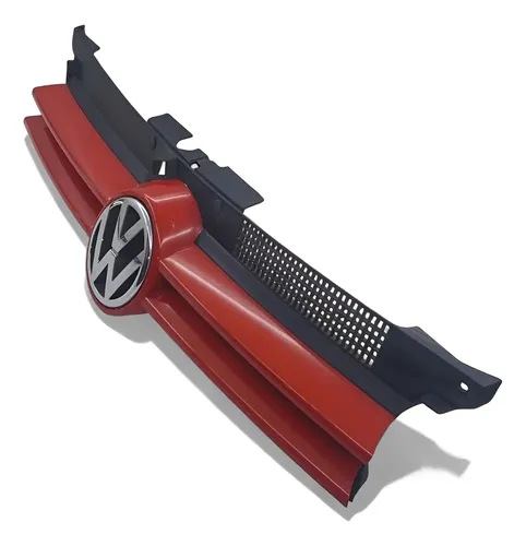 Grade Frontal Com Logo Vw Golf 1999 2000 2001 2002 2003 2004 Vermelho Preto